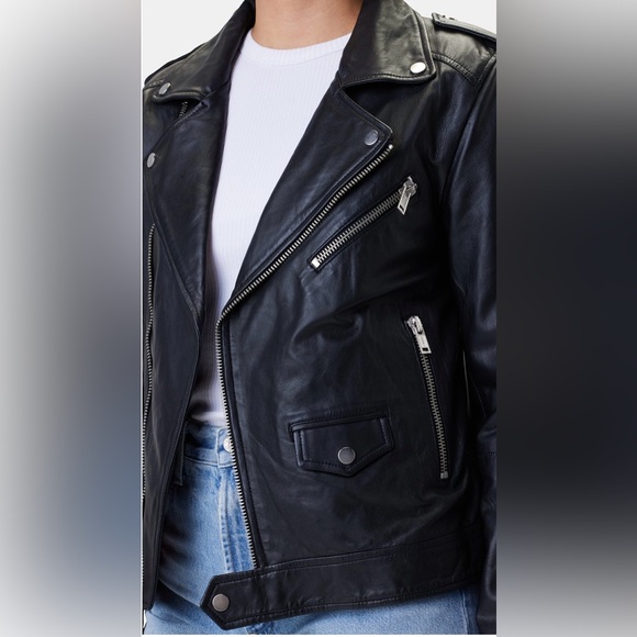 Amour Vert Deadwood recycled leather jacket size 38 - Picture 4 of 12